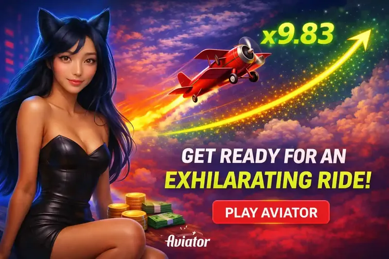 Exciting aviator crash game with red biplane flying upward showing 9.83x multiplier and rising trajectory