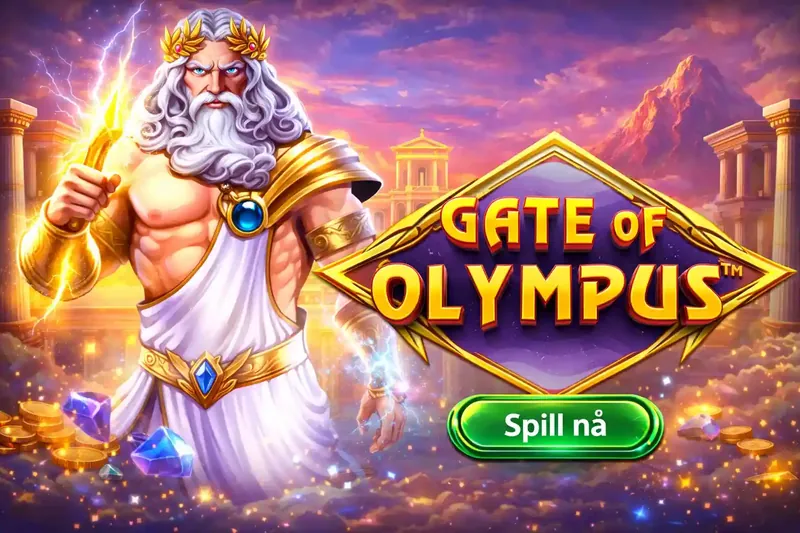 Gate of Olympus Slot Epic Zeus-themed slot game featuring Greek god with lightning bolt and golden temple architecture